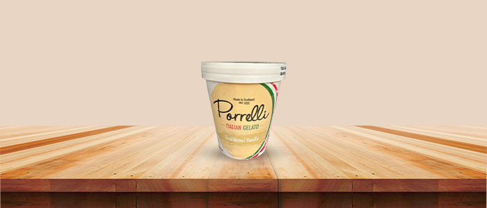 Traditional Vanilla Porelli Italian Gelato 